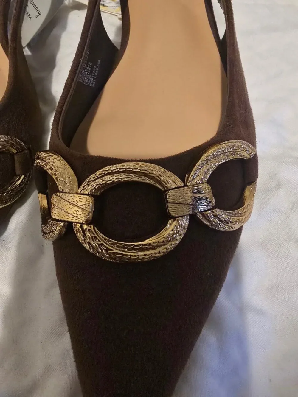 Women's Tabitha Oversized Chain Sling Back Heels with Memory Foam Insole - a New - Picture 3 of 6